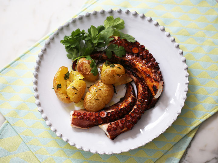Roasted octopus with potatoes