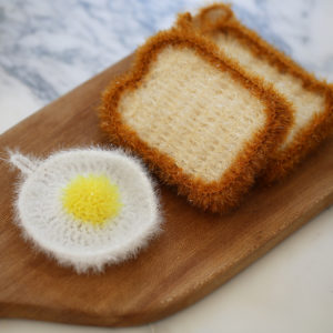 Fried egg cleaning cloth