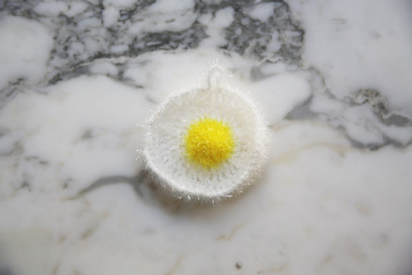Fried egg cleaning cloth